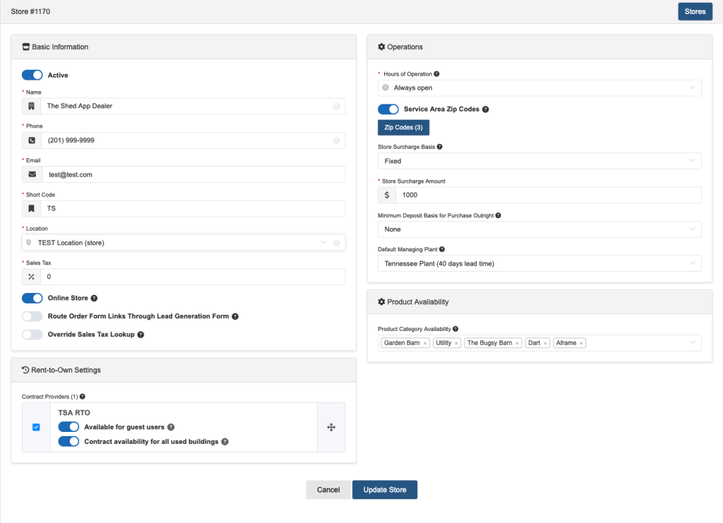 How to Configure Store Settings